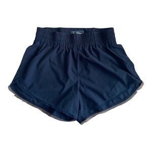 Sam Edelman Black Athletic Shorts High-Rise Elastic Waist